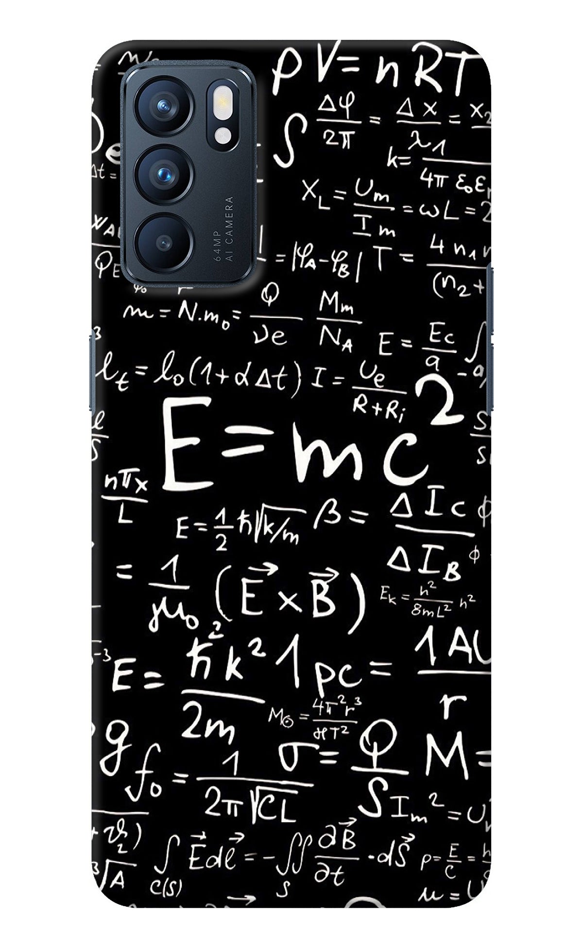 Physics Albert Einstein Formula Oppo Reno6 5G Back Cover