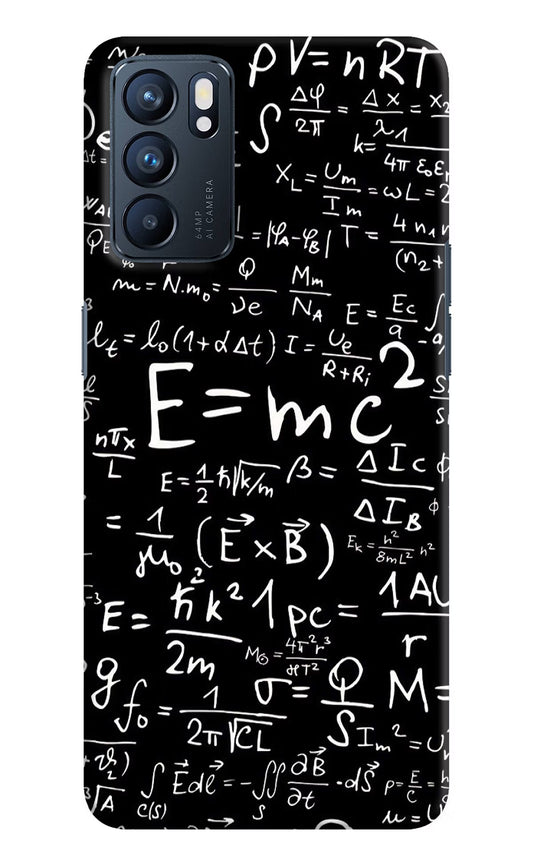 Physics Formula Oppo Reno6 5G Hard Case Back Cover by Casekaro