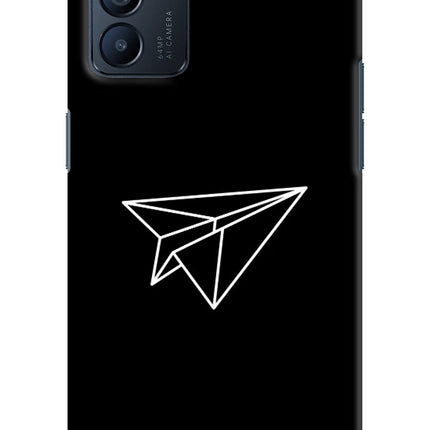 Paper Plane White Oppo Reno6 5G Hard Case Back Cover by Casekaro