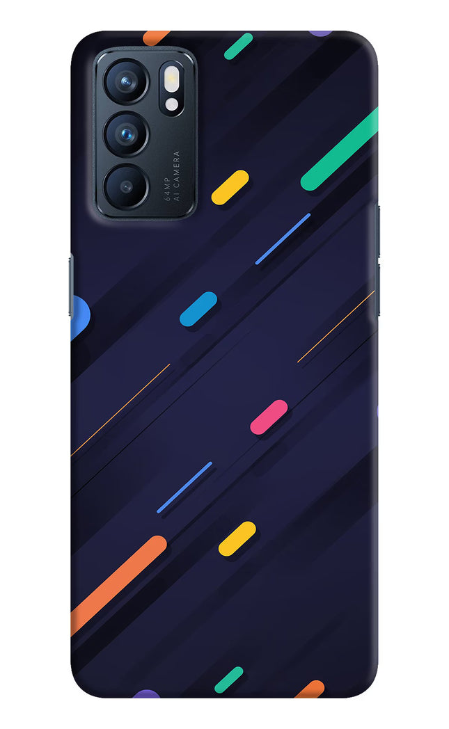 Abstract Design Oppo Reno6 5G Hard Case Back Cover by Casekaro
