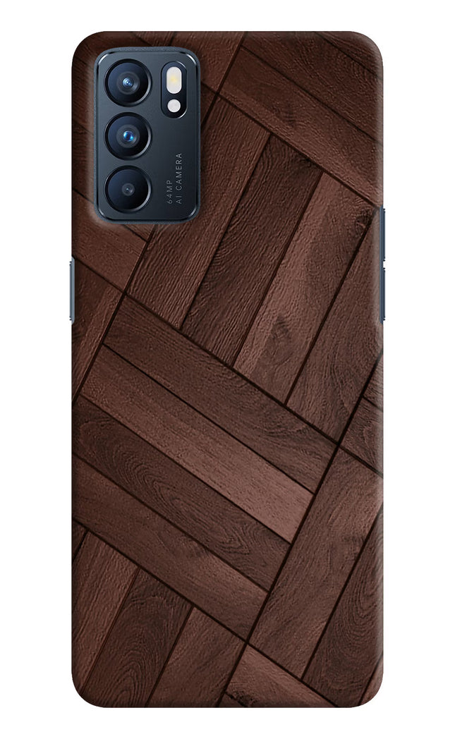 Wooden Texture Design Oppo Reno6 5G Hard Case Back Cover by Casekaro