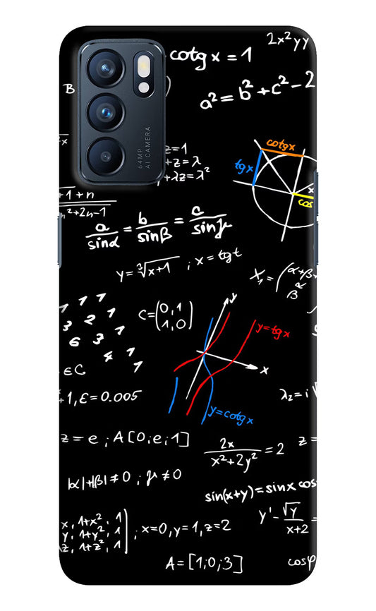 Mathematics Formula Oppo Reno6 5G Hard Case Back Cover by Casekaro
