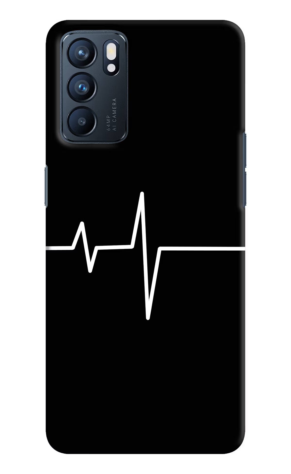 Heart Beats Oppo Reno6 5G Hard Case Back Cover by Casekaro