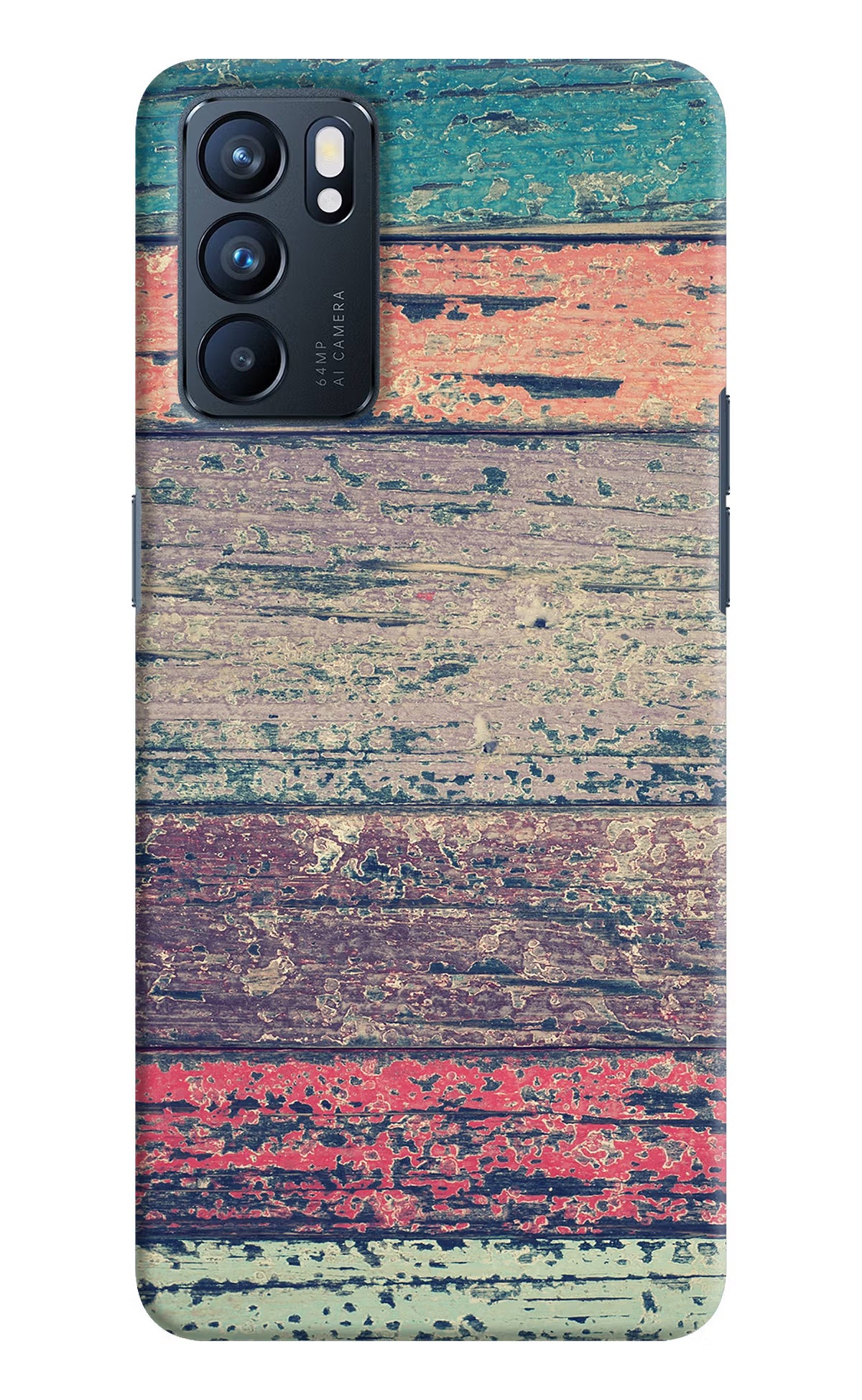 Colourful Wall Oppo Reno6 5G Hard Case Back Cover by Casekaro
