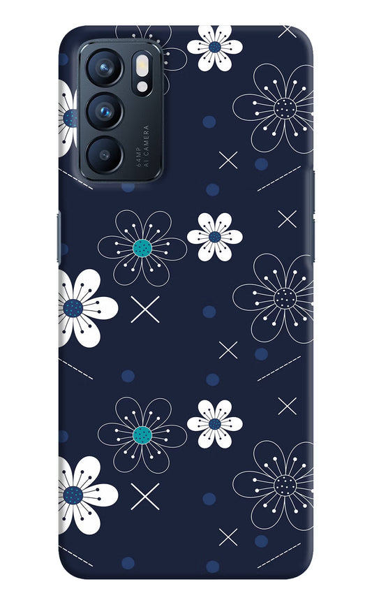 Flowers Oppo Reno6 5G Hard Case Back Cover by Casekaro