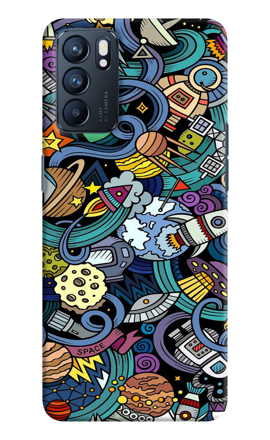 Space Abstract Oppo Reno6 5G Hard Case Back Cover by Casekaro