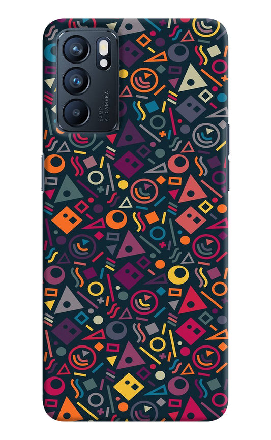 Geometric Abstract Oppo Reno6 5G Hard Case Back Cover by Casekaro