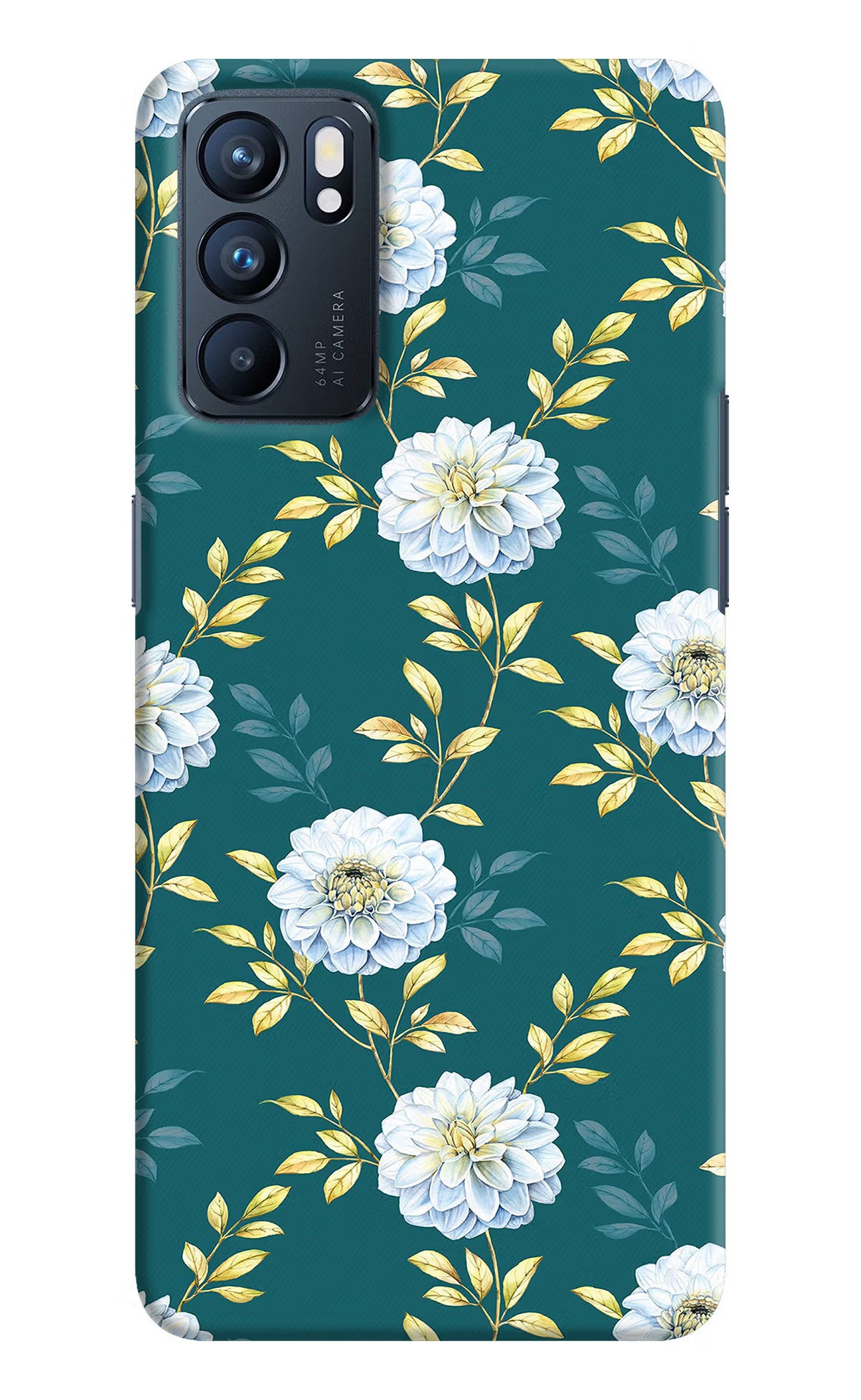 Flowers Oppo Reno6 5G Hard Case Back Cover by Casekaro