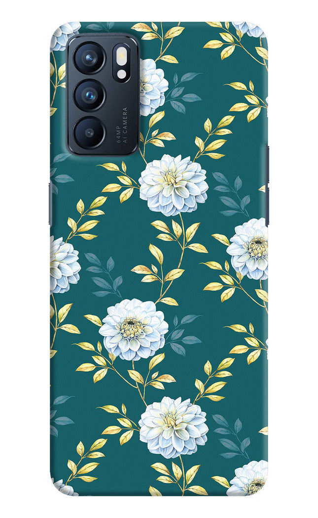Flowers Oppo Reno6 5G Hard Case Back Cover by Casekaro