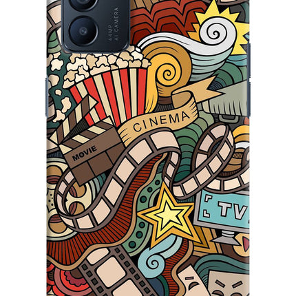 Cinema Abstract Oppo Reno6 5G Hard Case Back Cover by Casekaro
