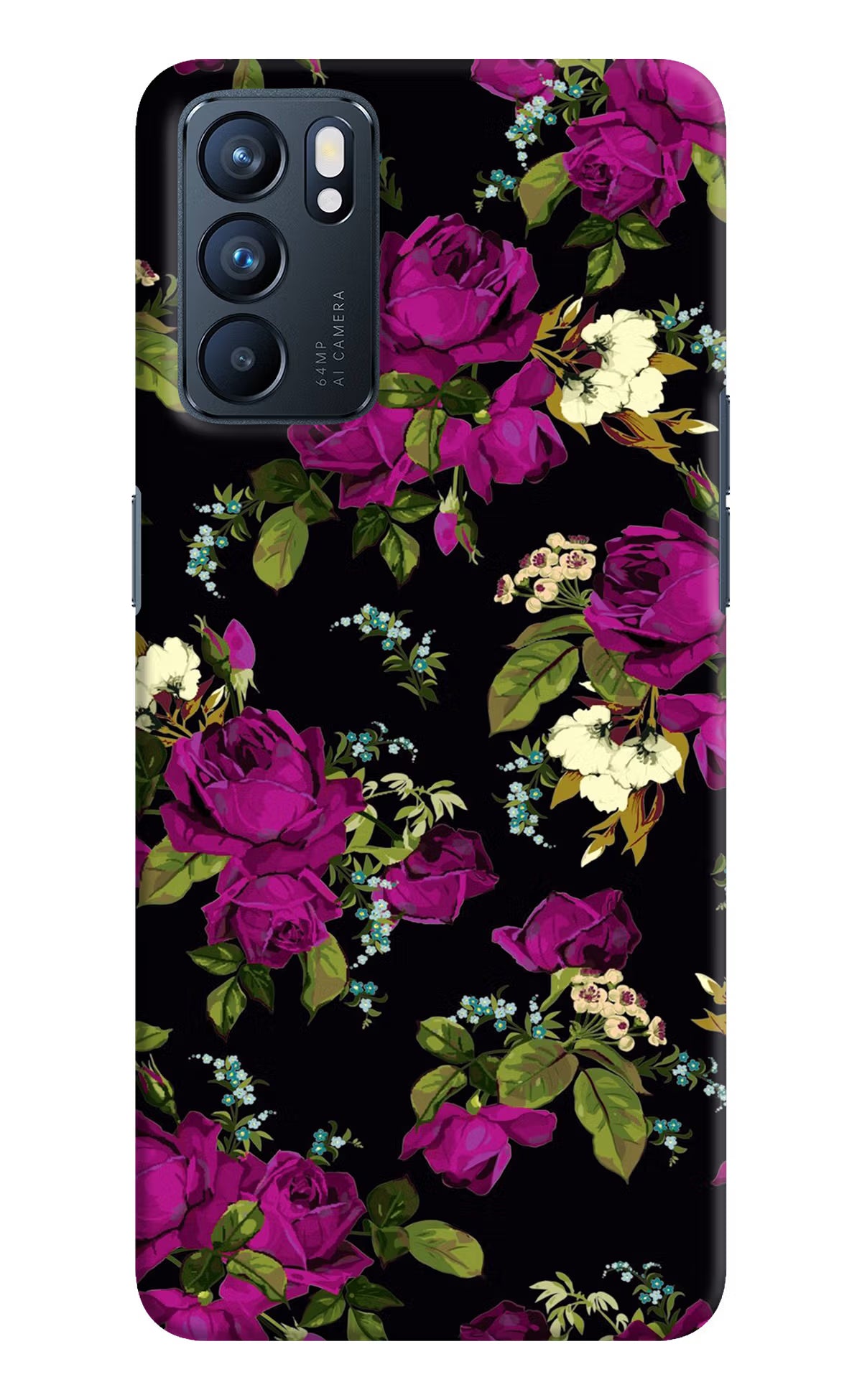 Flowers Oppo Reno6 5G Hard Case Back Cover by Casekaro