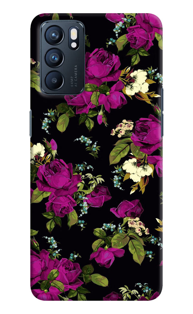 Flowers Oppo Reno6 5G Hard Case Back Cover by Casekaro