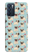 Pug Dog Oppo Reno6 5G Hard Case Back Cover by Casekaro