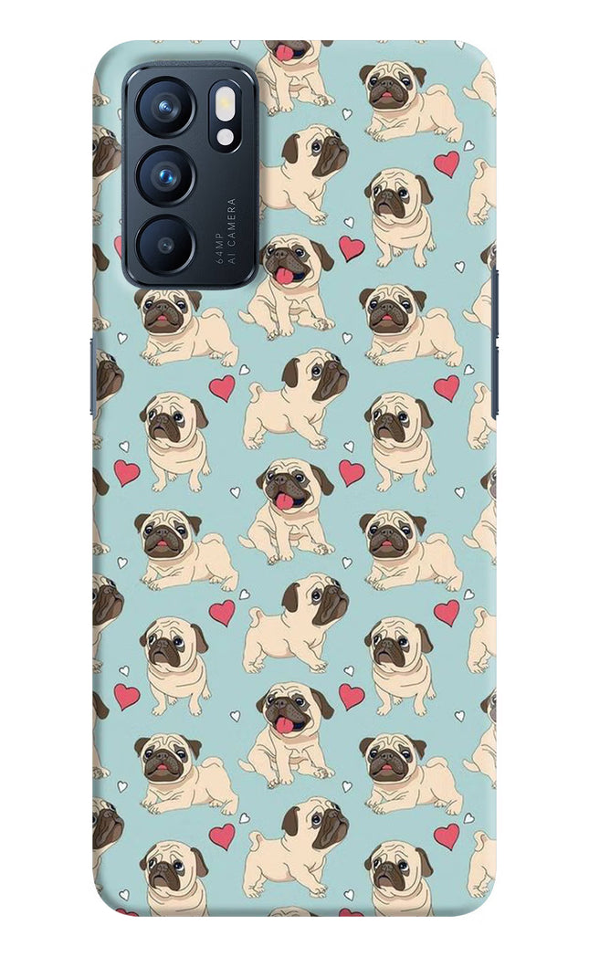 Pug Dog Oppo Reno6 5G Hard Case Back Cover by Casekaro