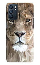 Lion Art Oppo Reno6 5G Hard Case Back Cover by Casekaro
