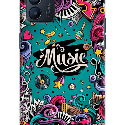 Music Graffiti Oppo Reno6 5G Hard Case Back Cover by Casekaro