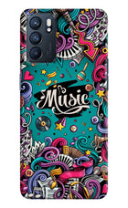 Music Graffiti Oppo Reno6 5G Hard Case Back Cover by Casekaro