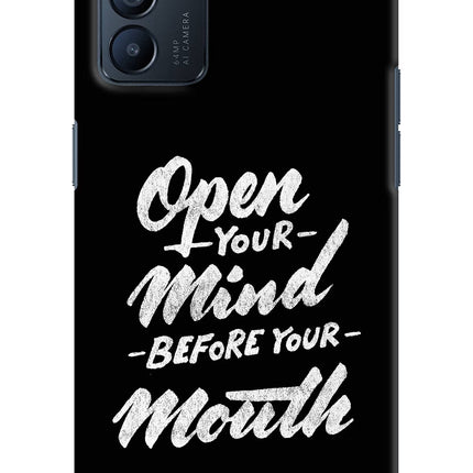 Open Your Mind Before Your Mouth Oppo Reno6 5G Hard Case Back Cover by Casekaro