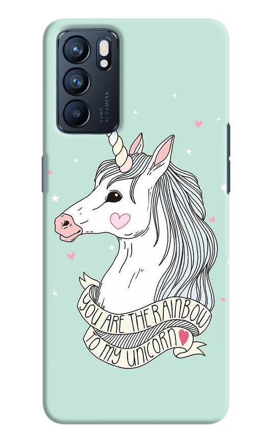 Unicorn Wallpaper Oppo Reno6 5G Hard Case Back Cover by Casekaro