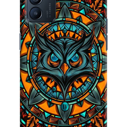 Angry Owl Art Oppo Reno6 5G Hard Case Back Cover by Casekaro