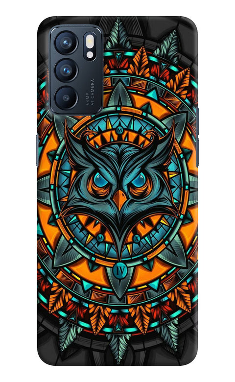 Angry Owl Art Oppo Reno6 5G Back Cover