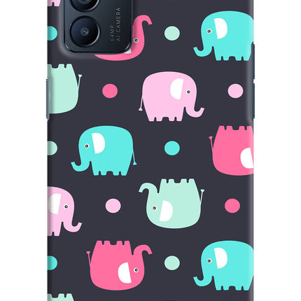 Elephants Oppo Reno6 5G Hard Case Back Cover by Casekaro