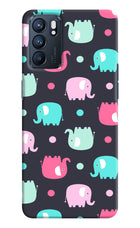 Elephants Oppo Reno6 5G Hard Case Back Cover by Casekaro
