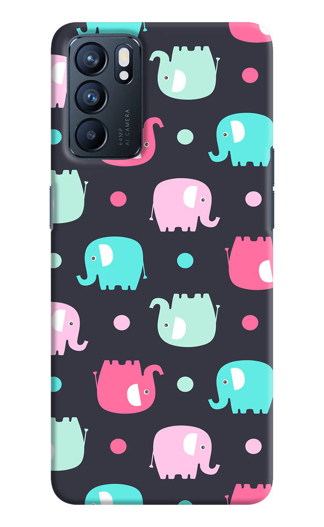 Elephants Oppo Reno6 5G Hard Case Back Cover by Casekaro