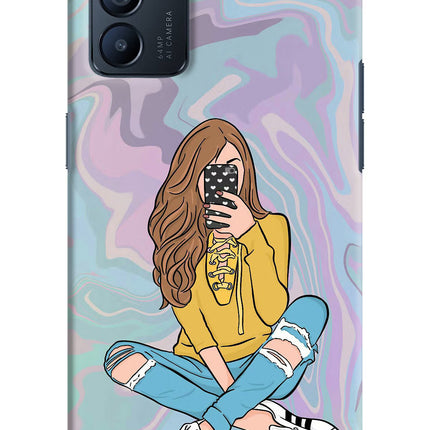 Selfie Girl Oppo Reno6 5G Hard Case Back Cover by Casekaro