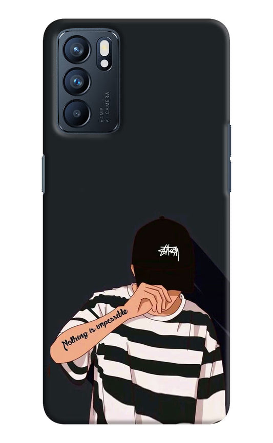 Aesthetic Boy Oppo Reno6 5G Hard Case Back Cover by Casekaro