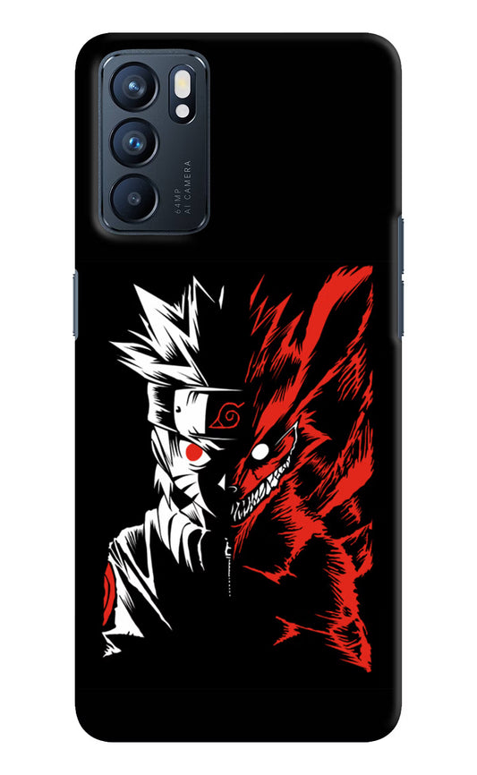 Naruto Two Face Oppo Reno6 5G Hard Case Back Cover by Casekaro