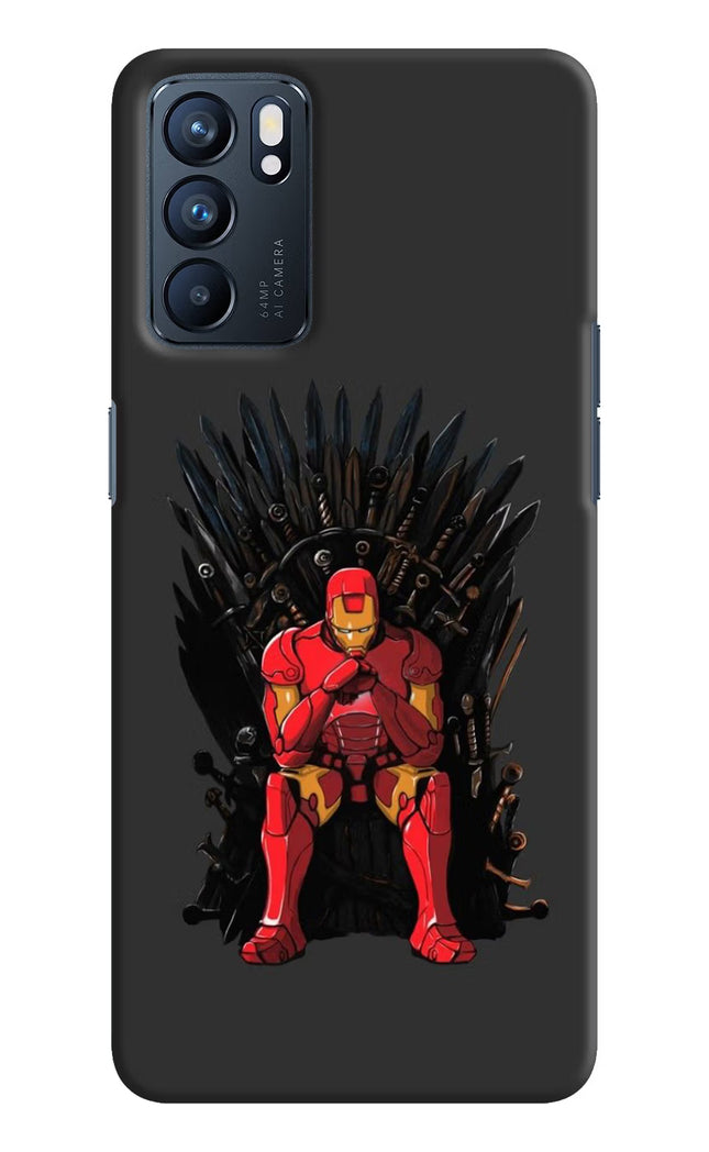 Ironman Throne Oppo Reno6 5G Hard Case Back Cover by Casekaro