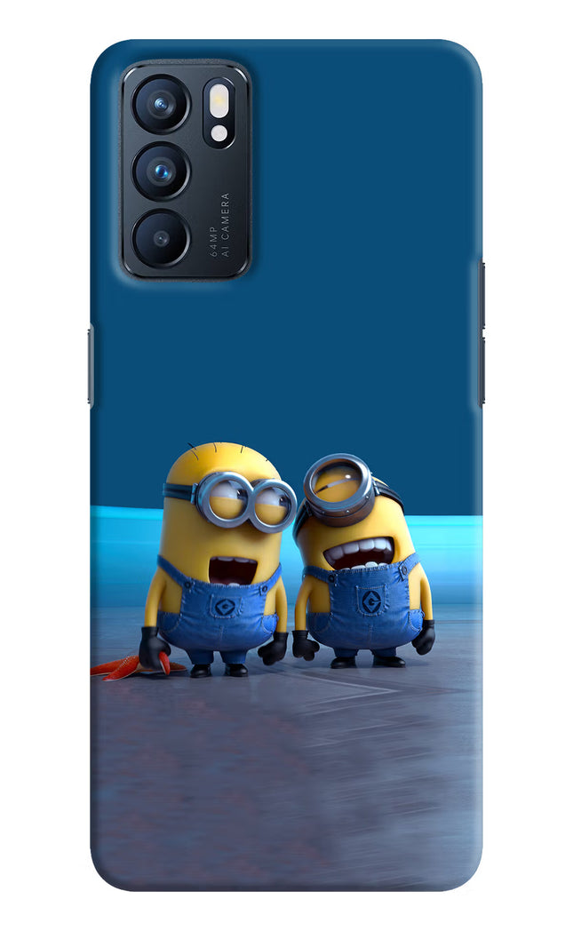 Minion Laughing Oppo Reno6 5G Hard Case Back Cover by Casekaro