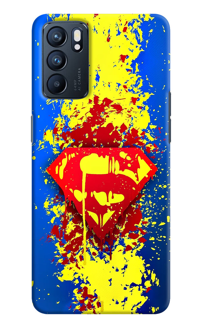 Superman logo Oppo Reno6 5G Hard Case Back Cover by Casekaro