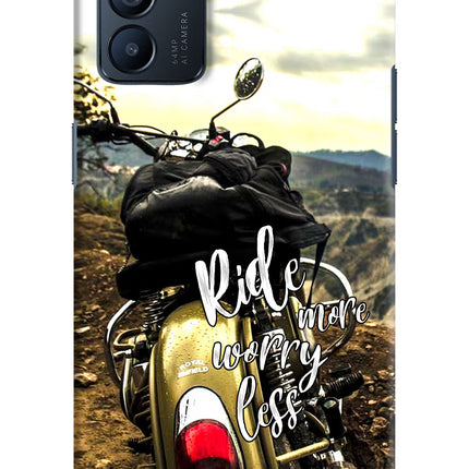 Ride More Worry Less Oppo Reno6 5G Hard Case Back Cover by Casekaro