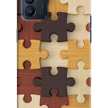 Wooden Puzzle Oppo Reno6 5G Hard Case Back Cover by Casekaro