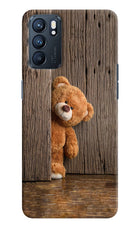 Teddy Wooden Oppo Reno6 5G Hard Case Back Cover by Casekaro