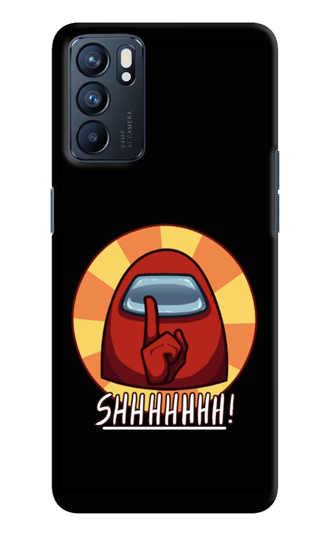Among Us Shhh! Oppo Reno6 5G Hard Case Back Cover by Casekaro