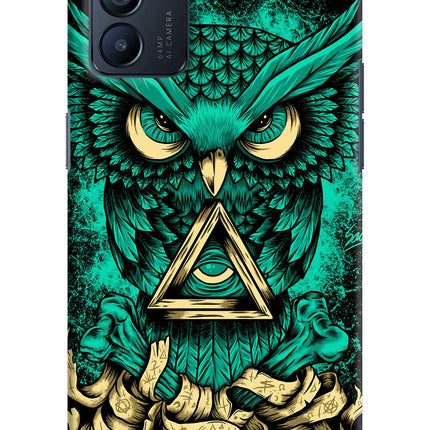 Green Owl Oppo Reno6 5G Hard Case Back Cover by Casekaro