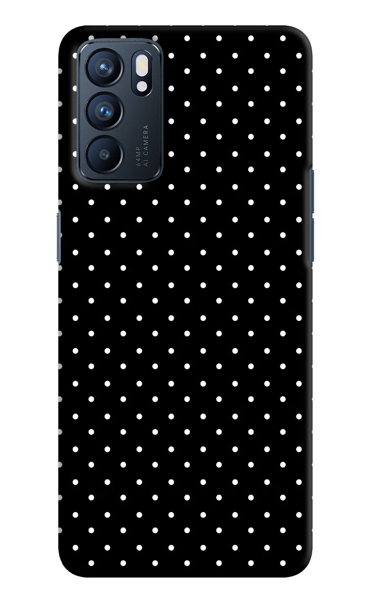 White Dots Oppo Reno6 5G Hard Case Back Cover by Casekaro