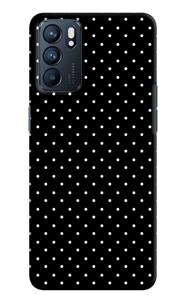 White Dots Oppo Reno6 5G Hard Case Back Cover by Casekaro