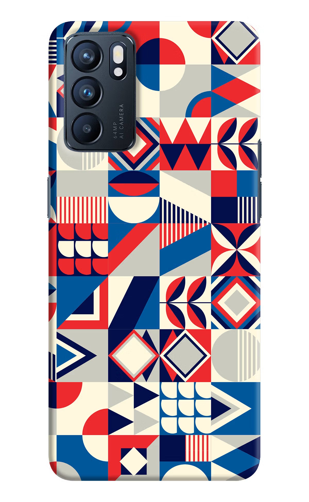 Colorful Pattern Oppo Reno6 5G Hard Case Back Cover by Casekaro