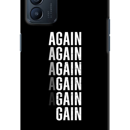 Again Again Gain Oppo Reno6 5G Hard Case Back Cover by Casekaro