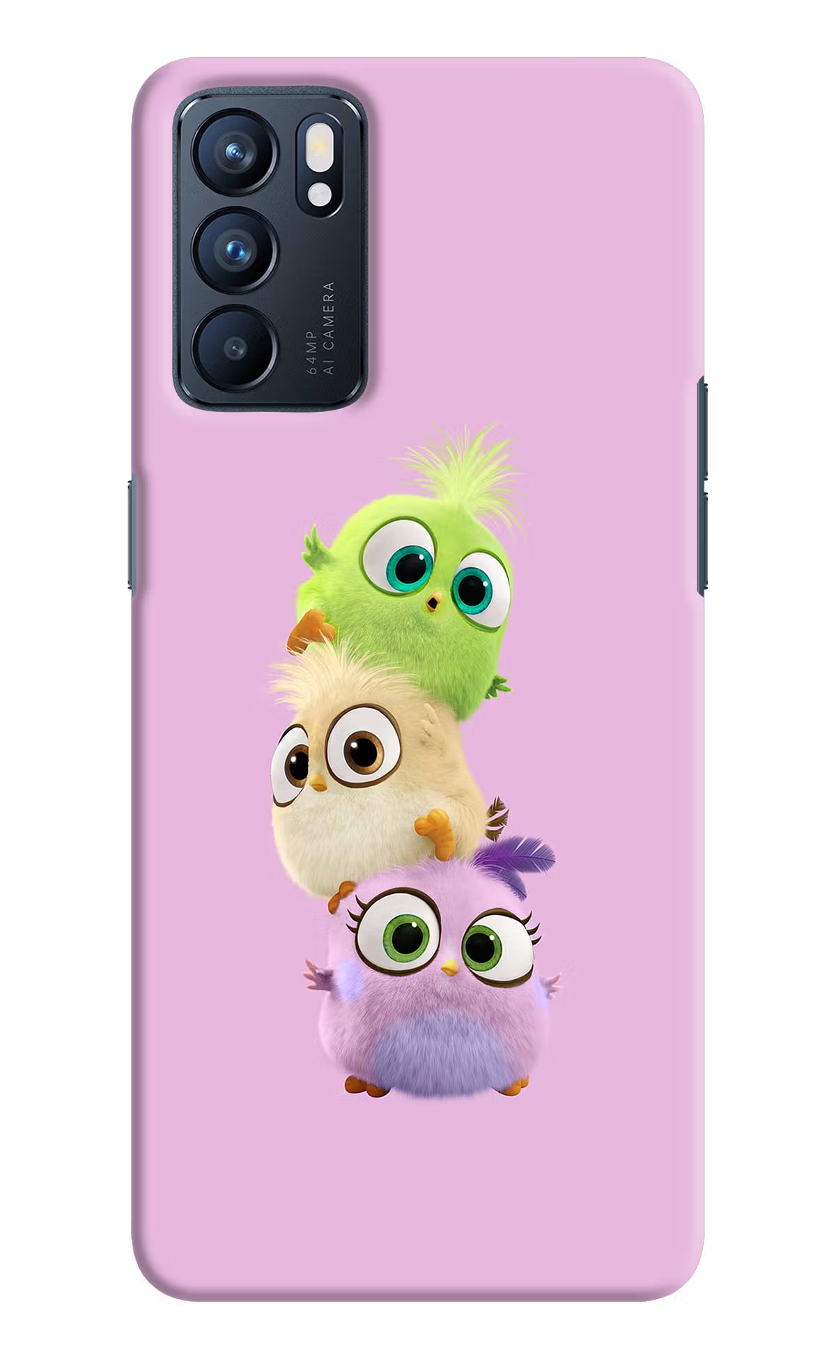 Cute Little Birds Oppo Reno6 5G Hard Case Back Cover by Casekaro