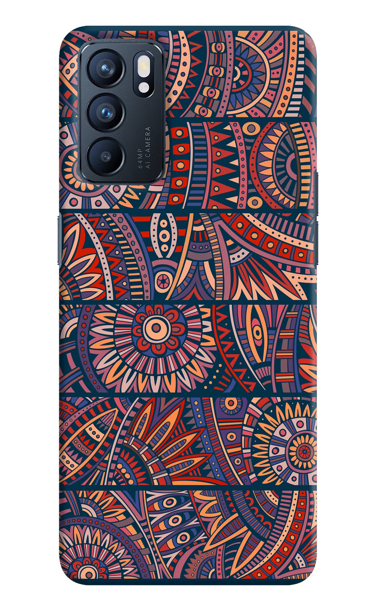African Culture Design Oppo Reno6 5G Hard Case Back Cover by Casekaro