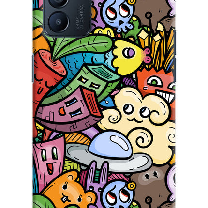 Veggie Doodle Oppo Reno6 5G Hard Case Back Cover by Casekaro