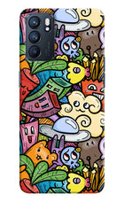 Veggie Doodle Oppo Reno6 5G Hard Case Back Cover by Casekaro