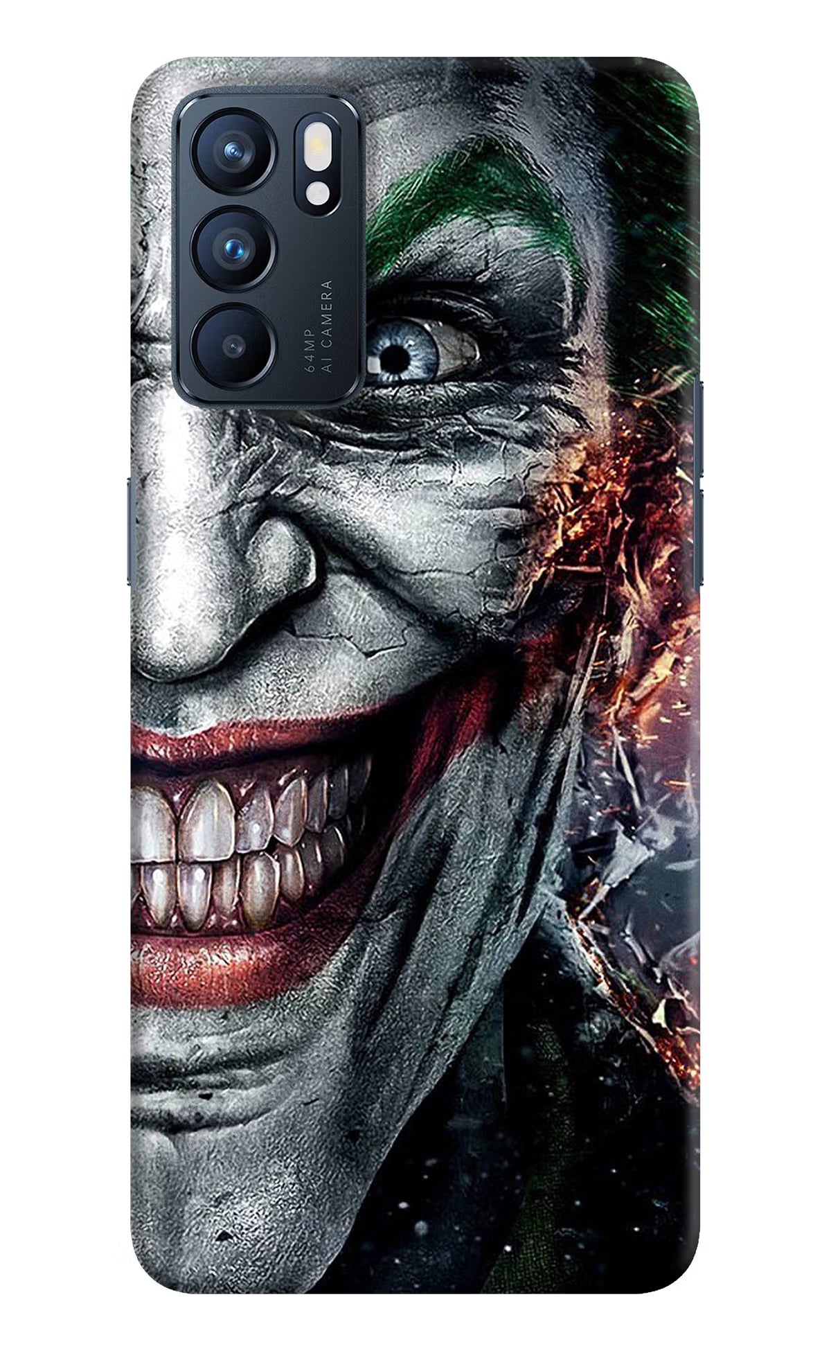 Joker Cam Oppo Reno6 5G Hard Case Back Cover by Casekaro