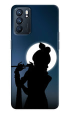 Shri Krishna Silhouette Oppo Reno6 5G Hard Case Back Cover by Casekaro