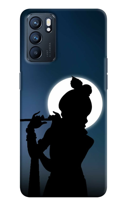 Shri Krishna Silhouette Oppo Reno6 5G Hard Case Back Cover by Casekaro